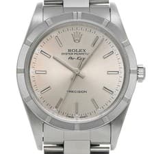 ROLEX Air King 14010 U Serial 1997 Men's Silver Automatic Watch #W1804