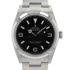 Rolex Explorer 114270 Stainless Steel Black Arabic Dial Oyster Band Watch 36mm