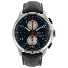 Baume & Mercier Clifton Club Shelby Cobra Black Dial Steel 44mm Auto Mens 65822