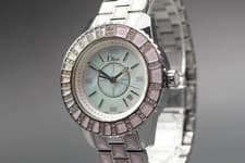 [NEAR MINT] Christian Dior CD113110 Crystal Diamond Bezel Quartz Womens Watch