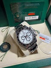 Full Sticker 2023 Brand New Rolex Daytona 126500LN Panda White Dial Complete Set
