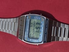 Rare Vintage SEIKO WORD TIMER ALARM A239-5010 Quartz Mens Watch _4149
