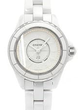 CHANEL J12 White Phantom Quartz Watch H3705 29mm White Dial