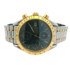 Omega Vintage Speedmaster 3311.80 39mm Blue Dial Two Tone 18K Steel Chrono Watch