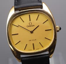 New Belt [Exc+5] OMEGA Deville Manual winding 32mm Gold Dial Men's From JAPAN