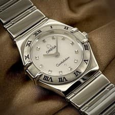 Omega Constellation My Choice 1561.71 Ladies Quartz Watch White Shell Dial