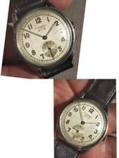 40s UNIVERSAL GENEVE AVIA RARE CAL. 10 VINTAGE WATCH WATCHES 33mm SECTOR DIAL!