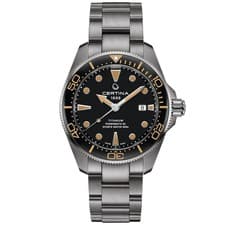 New Certina DS Action Diver 43mm Titanium Men's Watch C0326074405100