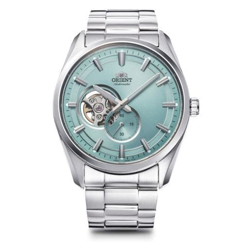 Orient RN-AR0009L Men’s Mechanical Semi-Skeleton Analog Steel Watch