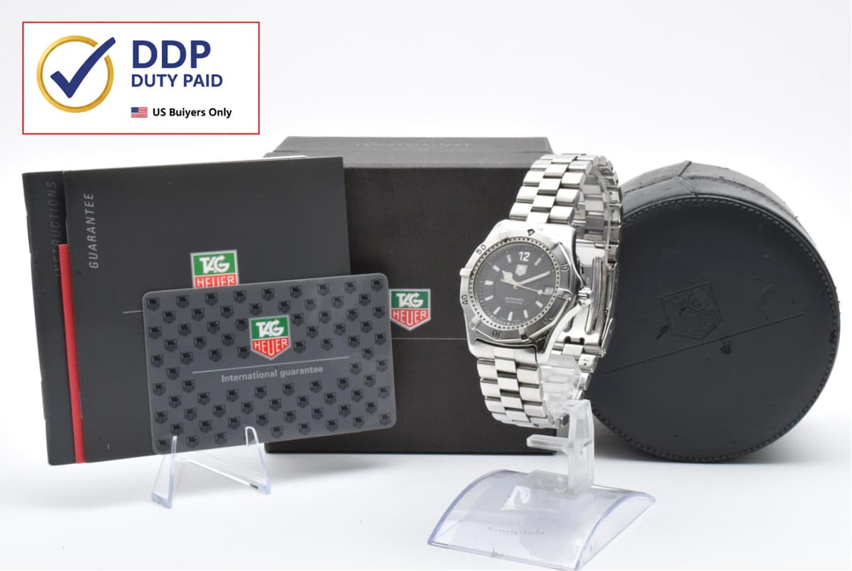 Vintage [N MINT w/Box] TAG HEUER 2000 Ref: WK2118-0 Men's Black Dial 38mm JAPAN