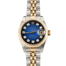 Pre-Owned Rolex Lady-Datejust 26mm 69173 Blue Diamond Dial 1995