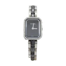 CHANEL Premiere Diamond Watch Black Ceramic Stainless Steel Quartz