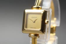 [Near Mint]  GUCCI 1900L 20mm Gold Dial Bangle  Quartz Women's  Watch From JAPAN