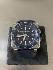 Bell & Ross BR 03-92 42 mm Silver Stainless Steel Case with Blue Rubber Strap