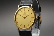 [Near MINT] Omega De Ville Cal.1378 Ref.195.0075 Gold Round Quartz Men's Watch