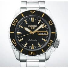 Seiko 5 Sports SBSA261 SKX Suits Style Black Gold Automatic Men's Watch New