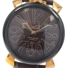GaGa MILANO Manuelle 48 Small Second Men's Watch Used Good Condition From Japan