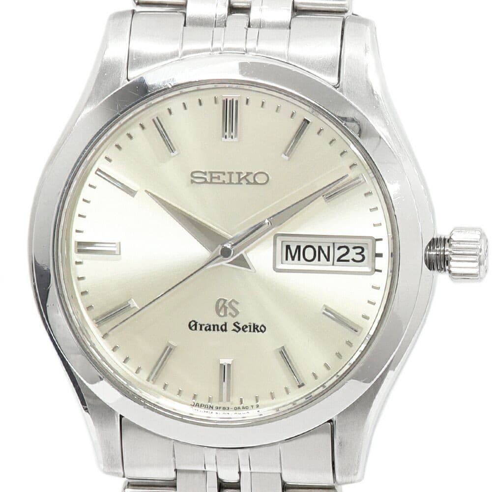 Grand Seiko SBGT015 Watch Quartz SS Silver Dial 37mm Vintage Stainless