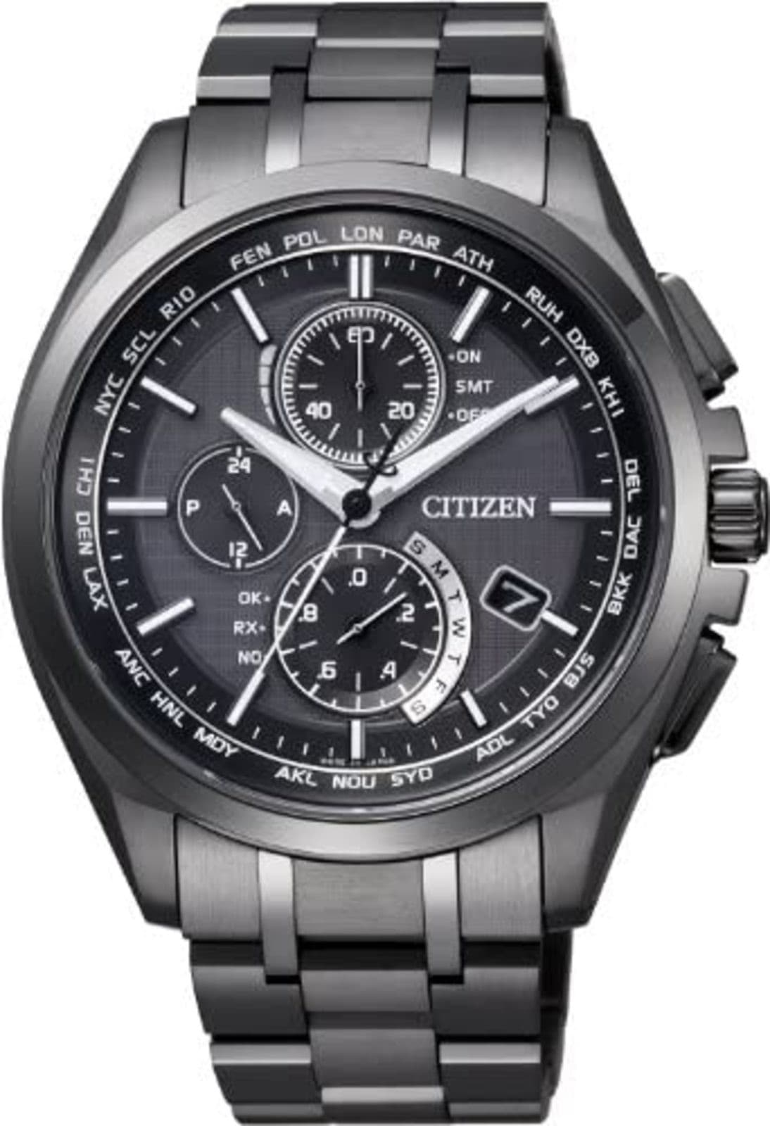 Citizen Attesa Eco-Drive AT8044-56E Radio Clock Direct Flight DLC F/S w/Track#