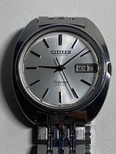 Citizen Highness 36000 Automatic Watch Unisex Day Date Silver Used