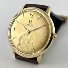 WORKING 1944 OMEGA BUMPER AUTOMATIC CAL 28.10 RA GOLD FILLED VINTAGE JUNIOR SIZE