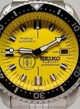 GORGEOUS SEIKO DIVERS 7002-7000 YELLOW PRODIVER DIAL AUTOMATIC MENS WATCH $1200*