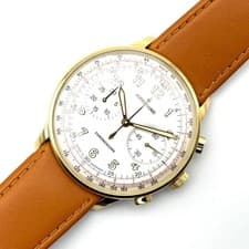 Junghans Meister Telemeter 027/5382 Auto Chronograph Gold White Box