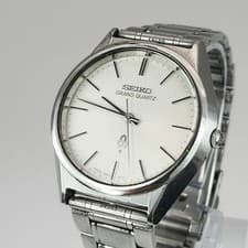 Seiko Grand Quartz 4840 8110 Men's Watch Vintage Timepiece White Dial