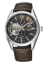 Orient Star RKAV0008Y Automatic Open Heart Skeleton Watch Brown