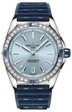 2026 Breitling Super Chronomat Ice Blue Dial Diamond Women's Watch A17356531C1S1