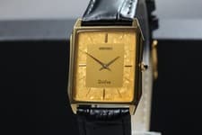 Vintage 1987 [N MINT] Seiko Dolce 7740-5000 Gold Tank 25mm Quartz Men's Watch