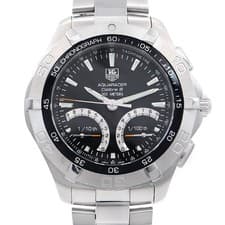 TAG Heuer Aquaracer Calibre S Chronograph CAF7010 300m Black SS Steel Men Quartz