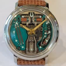 H5 MINTY BEAUTIFUL 1966 ACCUTRON 214 BULOVA SPACEVIEW RUNS & HUMS STRONG A+!