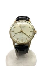 SEIKO Crown Special Hand-Wound Watch 15021E Gold Leather Used