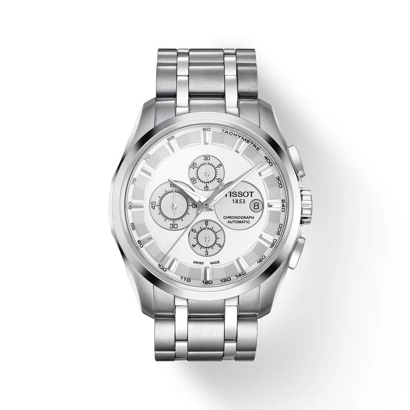 Tissot Couturier SWISS Automatic Silver Dial Stainless Mens Watch T0356271103100