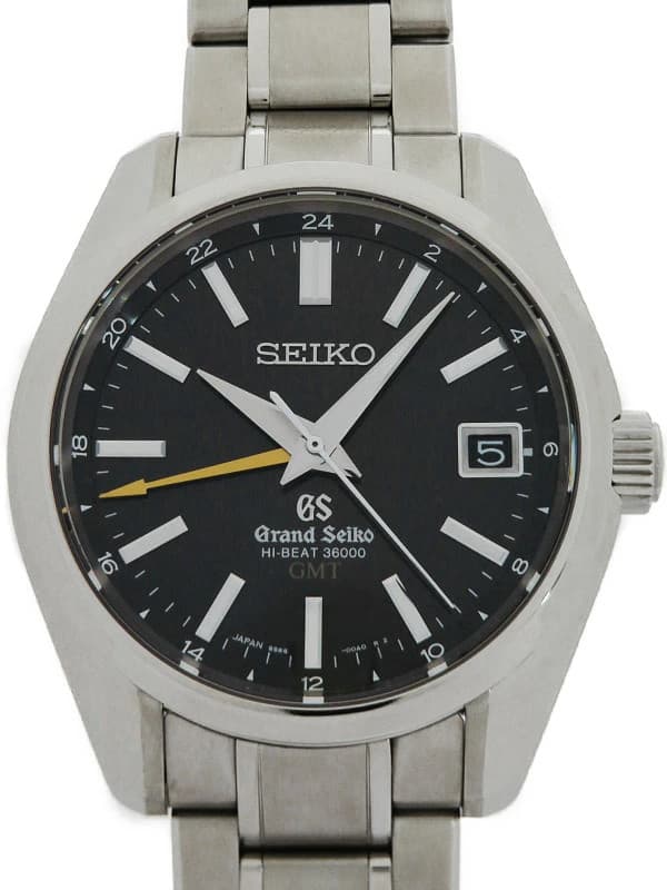 SEIKO Grand Seiko Mechanical GMT Automatic Watch SBGJ013 9S86-00A0 40mm Black