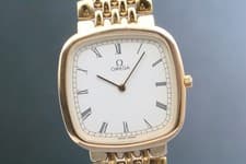 Repaired [N MINT] Vintage OMEGA De Ville Ref.395.0877.2 Gold Quartz Men's Watch