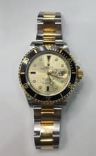 rolex oyster perpetual submariner 11613 Champagne diamond face 18k & Stainless