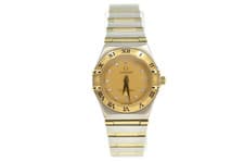 Omega Constellation 12621500 gold diamond dial 2008 with box and papers
