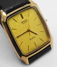 Seiko Dolce Watch Gold 7731 5040 Quartz Dress Mens Wristwatch Vintage