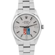 UNPOLISHED Rolex Oyster Perpetual Air-King SILVER DOMINOS Steel MK1 34mm 5500