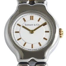 TIFFANY&Co. Tisolo L0112 Quartz Ladies Used Wrist Watch White