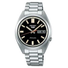 Seiko 5 Sports SRPK89K1 Automatic Stainless Steel Watch Black Dial Grey Strap