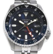 SEIKO 5 Sport SKX Sport Style GMT SBSC003 4R34-00A0 Navy Tested Japan Used F/S