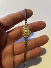 Vintage Art Deco Ladies Hamilton Diamond, Platinum & 14k White Gold Watch