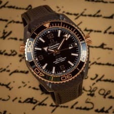 Omega Planet Ocean 39.5mm 'Deep Brown' Ceramic/Sedna Gold - 215.62.40.20.13.001
