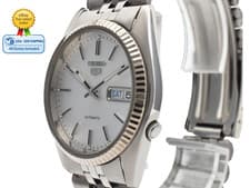 Vintage [MINT]  SEIKO 5 7S26-3110 Silver Day Date Automatic Watch From Japan