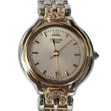 Seiko Credor 4J81-0A90 Ladies Diamond SS/YG Two-Tone Quartz Watch Used R8041096