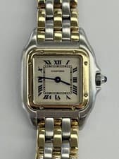 Cartier Panthere Stainless Steel & 18k Gold 3-Row 22mm Quartz Watch 1057917