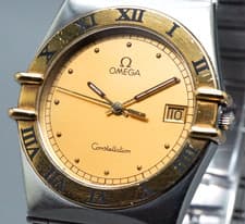Vintage OMEGA Constellation 396.1076 Quartz Men's Watch 32mm Gold Dial JAPAN